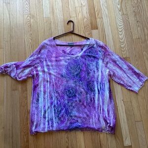 Purple Floral Women's Top